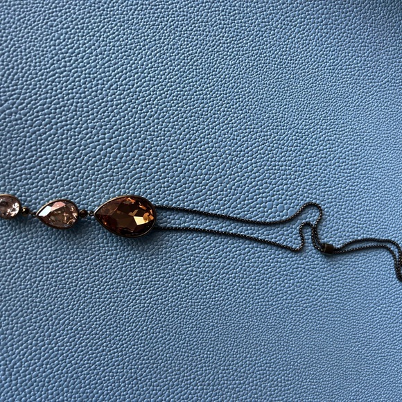 Touchstone crystal by Swarovski  Pear drop pendant in antique - Picture 3 of 3